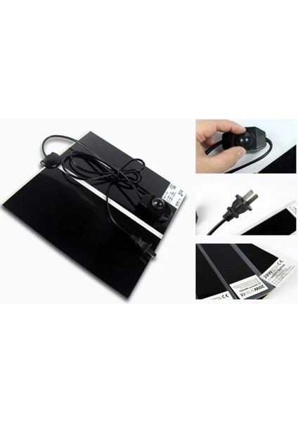 20W Ingiltere Fiş Tarzı Sürüngen Isı Pedi Tırmanma Evcil Isıtma Isıtıcı Pedler Ayarlanabilir Sıcaklık Kontrol Cihazı Matlar Sürüngen Malzemeleri (Yurt Dışından) fırsatları