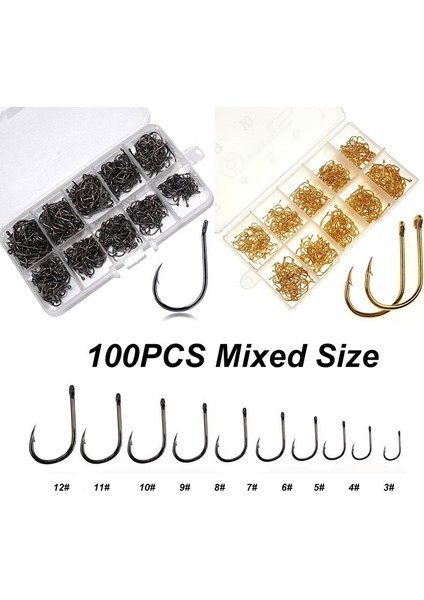 Siyah Stil Paslanmaz Çelik Balıkçı Kanca Kutusu 2 Renk Balık Tutma (Yurt Dışından) modelleri