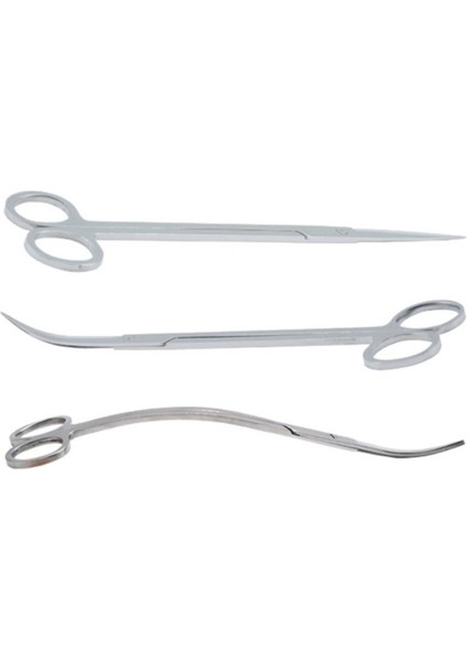 3 Adet Tarzı Akvaryum Paslanmaz Çelik Su Otluğu Kesici Aquotik Tank Bitki Dalga Veya Kıvrımlı Tank Temiz Kesim Aracı (Yurt Dışından)