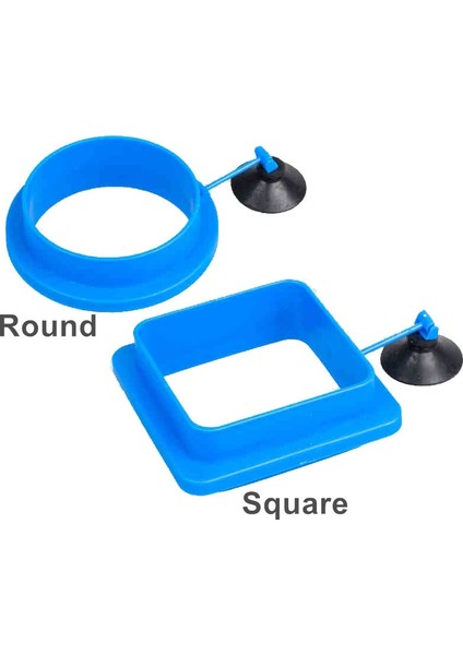 Mavi Kare Stili Akvaryum Emme Kupası Balık Tankı Halkası Balık Tankı Istasyonu Yüzen Yem Tepsisi Balık Tankı Aksesuarı (Yurt Dışından) fırsatları