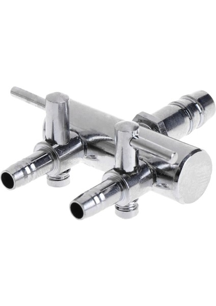 Gümüş Tarzı 2 Yollu Akvaryum Hava Bölücü Valf Balık Tankı Hava Pompası Akış Bölücü Dağıtıcı Pompası Valfi Tap Kolu Kontrol Anahtarı Valfi (Yurt Dışından) modelleri