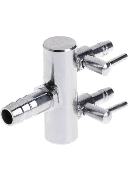 Gümüş Tarzı 2 Yollu Akvaryum Hava Bölücü Valf Balık Tankı Hava Pompası Akış Bölücü Dağıtıcı Pompası Valfi Tap Kolu Kontrol Anahtarı Valfi (Yurt Dışından) fırsatları