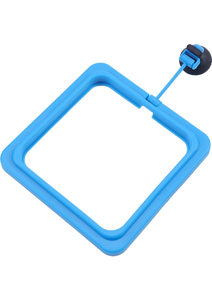 Mavi Kare Stili 1 Adet Yeni Akvaryum Yem Halkası Balık Tankı Yüzen Yem Tepsi Dairesel Kare Aksesuar Su Bitkisi Batma Emme Kupası (Yurt Dışından)