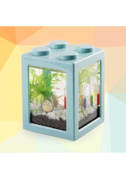 Pembe Tarzı Mini Çok Renkli Yığılabilir Yapı Blokları Ekolojik Yaratıcı Akvaryum Fder Tank Küçük Sürüngen Evcil Hayvan Kutusu Ev Dekorasyonu (Yurt Dışından) indirimleri