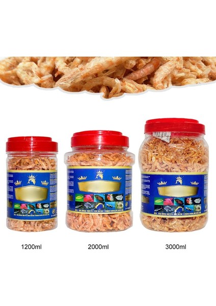 3000ML Tarzı Akvaryum Tropikal Balık Yemleri Donmuş Karides Sağlıklı Cichlid Kaplumbağa Sürüngen Kaplumbağa Arowana Kurutulmuş Yemler Sağlıklı Diyet (Yurt Dışından)