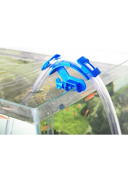 Mavi Stil 11.8X6X2.5 cm Balık Tankı Su Değişim Düzeltme Tüpü Kelepçe Kompakt Abs Boru Tutucu Tutucu Akvaryum Malzemeleri Filtre Hortum Askı Braketi (Yurt Dışından)