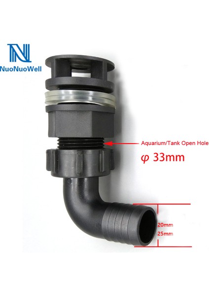 20MM Siyah Stil Nuonuo Iyi Balık Tankı Drenaj Bağlantı Parçası Sualtı Dirseği Besleme Hortumu Pond Drenaj Fiti (Yurt Dışından) modelleri