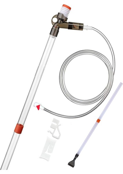 Şeffaf Stil Xl Beden Akvaryum Temizleyici - Balık Tankı Kum Temizleyici Seti Hava Basın Düğmesi ve Ayarlanabilir Su Akış Kontrol Kelepçesi ile Balık Tankı Için (Yurt Dışından)