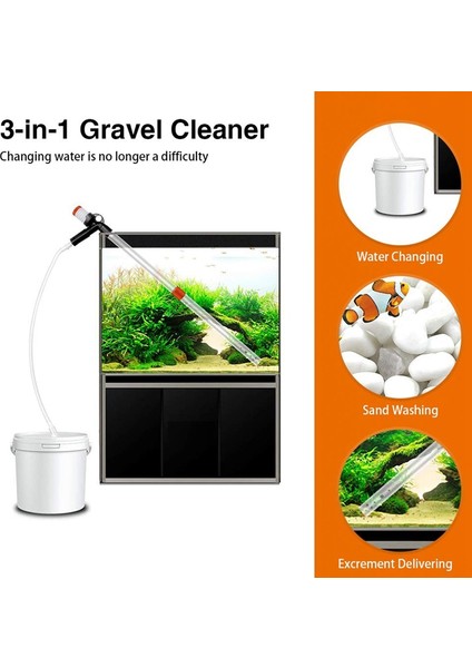 Şeffaf Stil Xl Beden Akvaryum Temizleyici - Balık Tankı Kum Temizleyici Seti Hava Basın Düğmesi ve Ayarlanabilir Su Akış Kontrol Kelepçesi ile Balık Tankı Için (Yurt Dışından) fiyatları