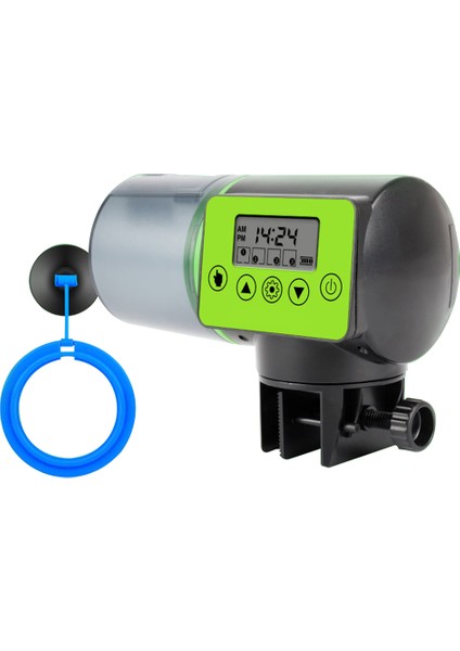 Yuvarlak Yüzük Tarzı 0.2l Kapasiteli Akıllı Zamanlama Otomatik Balık Yem Dağıtıcı Yüzük Akvaryum Otomatik Balık Yem Dağıtıcısı Balık Tankı Aksesuarı (Yurt Dışından)
