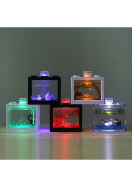 Yeşil Stil Mikro Peyzaj Lambası LED Işık Küçük Silindir Ekolojik Silindir Aksesuarlar Suya Dayanıklı Akvaryum Balık Tankı Işık Ev Masa Süsü (Yurt Dışından) fiyatları