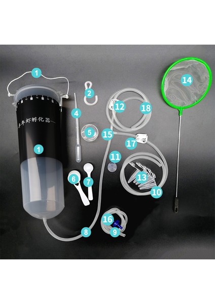 S Tarzı Akvaryum Yumurta Artemia Canlı Yavru Balık ve Peri Yumurta Incubator Brine Shrimp Incubator ile Hatch Tools Seti (Yurt Dışından) modelleri