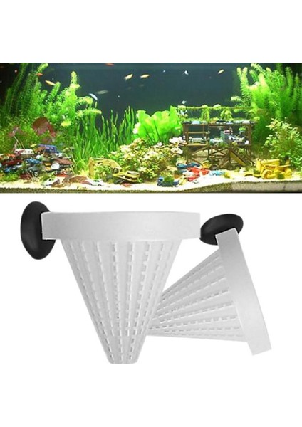 Beyaz Stil M Beden Kırmızı Solucanlı Otomatik Balık Yem Hazneli Konik Akvaryum Huni Kupası Balık Yem Dağıtıcısı Vantuzlu Betta Balığı Tank Araçları (Yurt Dışından) fırsatları