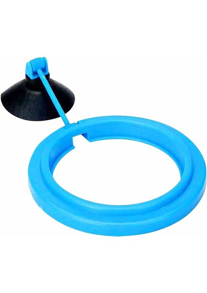Mavi Yuvarlak Stil Akvaryum Ding Ring Balık Tankı Istasyonu Yüzen Yem Tepsisi Kare Daire Aksesuarı Balık Yemi Emme Bardağı Siyah (Yurt Dışından)