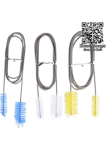 Siyah Stil Su Filtre Pompası Için 155CM Uzunluğunda Akvaryum Temizleme Fırçası, Paslanmaz Çelik Esnek Temizleyici Aracı Boru Hortum Çift Yıkama (Yurt Dışından) fiyatları