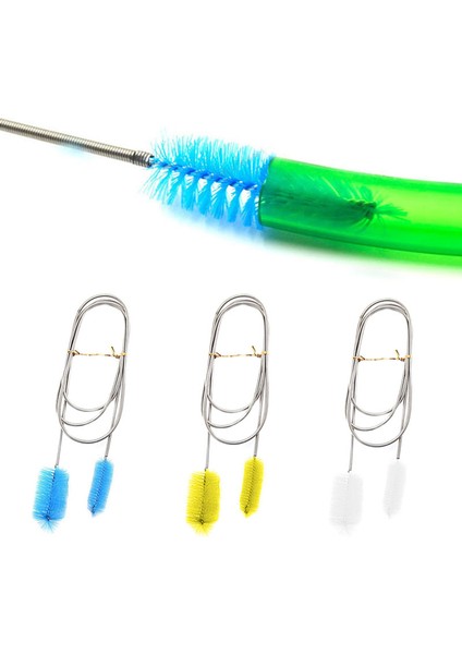 Sarı Stil Uzunluk 155CM Akvaryum Temizlik Fırçası Su Hortumu Zambak Boru Hava Tüpü Paslanmaz Çelik Esnek Bükülebilir Çift Başlı Fırça Balık Tankı Temizleyici (Yurt Dışından) fiyatları