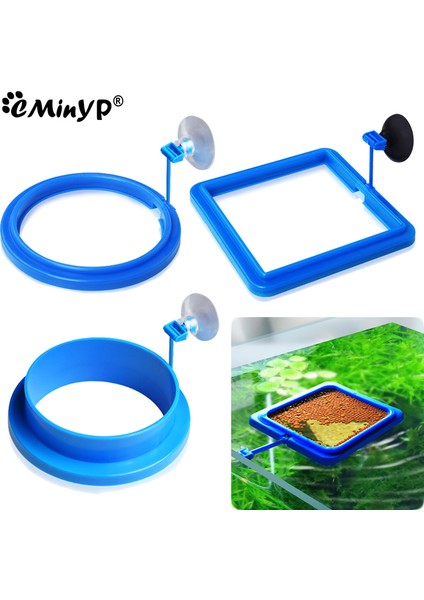 Mavi Yüksek Daire Stili Akvaryum Balığı Yüzük Balık Tankı Marikültür Balıkları Yüzen Yem Halkası Guppy Betta Altın Balık Için Emiş Kupası ile - (Yurt Dışından) fiyatları