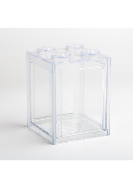 Şeffaf Stil S Beden 1 Adet Yeni Mını Çok Renkli Yığılabilir Yapı Blokları Ekolojik Tank Balık Küçük Mini Sürüngen Evcil Hayvan Balık Kutusu Ev Ofis (Yurt Dışından)