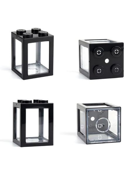 Şeffaf Stil S Beden 1 Adet Yeni Mını Çok Renkli Yığılabilir Yapı Blokları Ekolojik Tank Balık Küçük Mini Sürüngen Evcil Hayvan Balık Kutusu Ev Ofis (Yurt Dışından) fırsatları