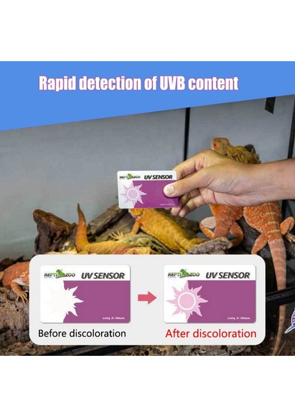 Sürüngen Terraryum Uvb Test Kartı Uv Işığı Lamba Ömrü Testleri Kağıdı (Yurt Dışından) fırsatları
