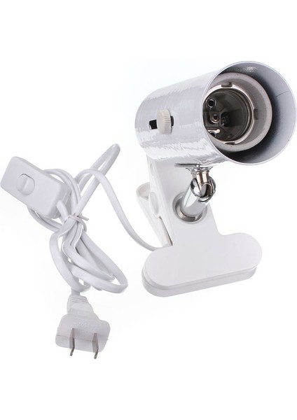 02 Ab Tarzı Sürüngen Lamba Tutucu Uvauvb Klipsli Ampul Kapağı Kaplumbağa Tankı Seramik Lamba Tutucu Anahtarlı Klipsli Ab Fişli (Yurt Dışından)