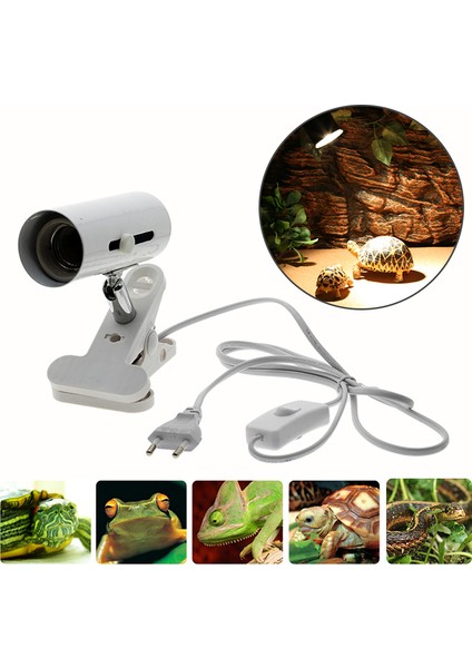 02 Ab Tarzı Sürüngen Lamba Tutucu Uvauvb Klipsli Ampul Kapağı Kaplumbağa Tankı Seramik Lamba Tutucu Anahtarlı Klipsli Ab Fişli (Yurt Dışından) fiyatları