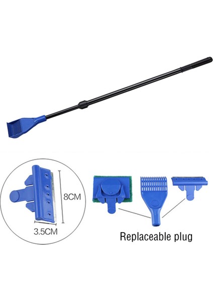 5'i 1 Arada Ölçeklenebilir Olmayan Stil Eğri Cam Temizleyici Süpürge Aracı Balık Çakıl Tarama Yosun Temizleyici Akvaryum Temizleme Araçları Sünger Fırça Ağ Aksesuarları (Yurt Dışından) modelleri