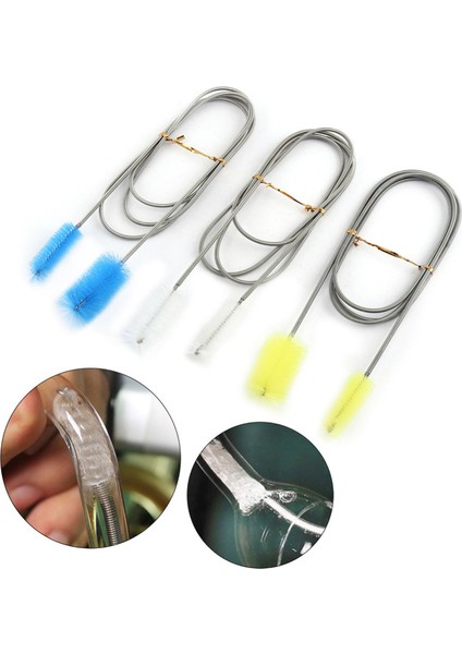 Mavi Stil 155CM 155 cm Akvaryum Temizleme Fırçası Paslanmaz Çelik Esnek Eğri Boru Fırçası Su Hava Borusu Hortum Temizleyici Balık Tankı Aksesuarları (Yurt Dışından) fiyatları