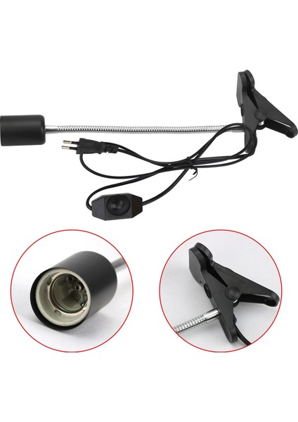 Lamba Tutucu Ab Fiş Stili Kaplumbağa Isı Lambası Tutucu Termometre Higrometre Kaplumbağa Isıtma 220V Kertenkele Isı Lambası Ampulü - Ürün Açıklaması (Yurt Dışından)