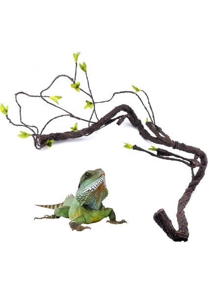 No.2 Tarzı Sürüngen Bitkileri Plastik Orman Sarmalı Dalı Terrarium Bitkisi Kertenkele Gecko Yılan Tankı Habitat Dekorasyonu (Yurt Dışından)