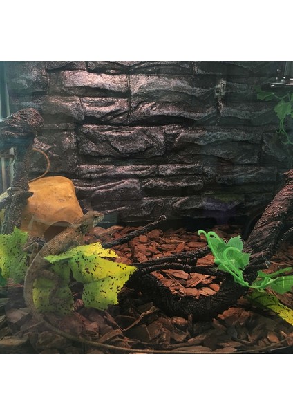 No.2 Tarzı Sürüngen Bitkileri Plastik Orman Sarmalı Dalı Terrarium Bitkisi Kertenkele Gecko Yılan Tankı Habitat Dekorasyonu (Yurt Dışından) modelleri