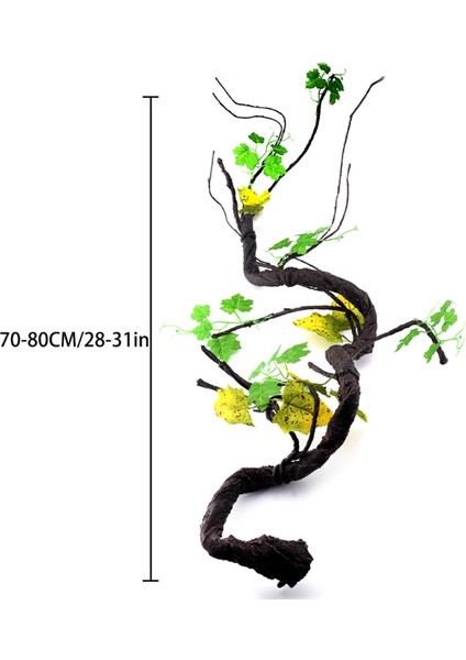 No.2 Tarzı Sürüngen Bitkileri Plastik Orman Sarmalı Dalı Terrarium Bitkisi Kertenkele Gecko Yılan Tankı Habitat Dekorasyonu (Yurt Dışından) fırsatları
