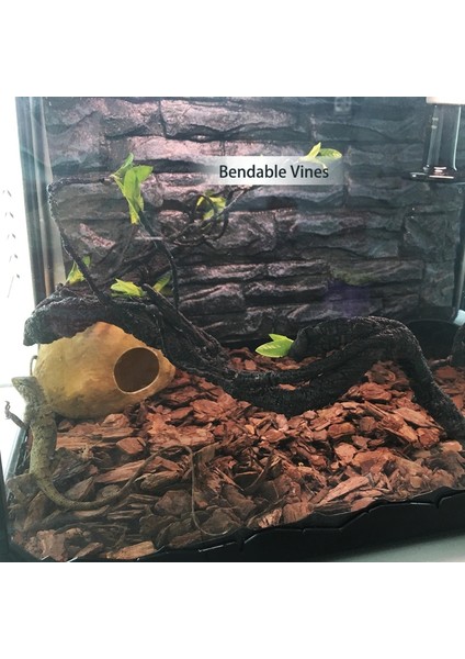 No.2 Tarzı Sürüngen Bitkileri Plastik Orman Sarmalı Dalı Terrarium Bitkisi Kertenkele Gecko Yılan Tankı Habitat Dekorasyonu (Yurt Dışından) indirimleri
