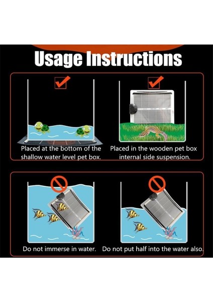 5W Tarzı Ab Terraryum Sürüngen Isı Matı Tırmanma Evcil Isıtma Isıtmalı Pedler Ayarlanabilir Sıcaklık Kontrol Cihazı Matlar Sürüngen Malzemeleri (Yurt Dışından) fırsatları