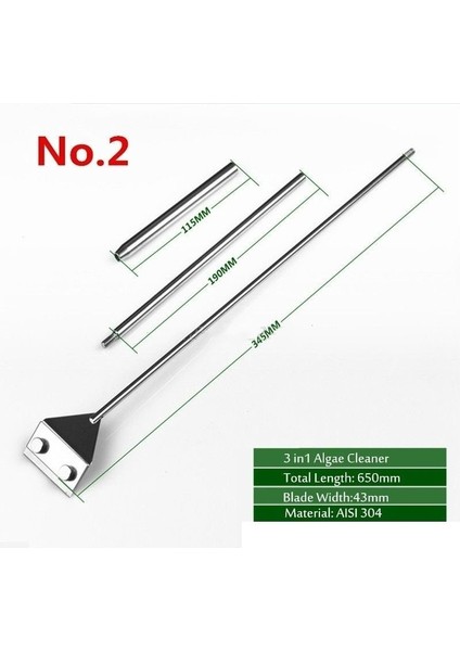 Gümüş Tarzı 46 cm Paslanmaz Çelik Akvaryum Balık Tankı Yosun Temizleyici Bıçak Sucul Bitki Ot Temizleme Çok (Yurt Dışından) indirimleri