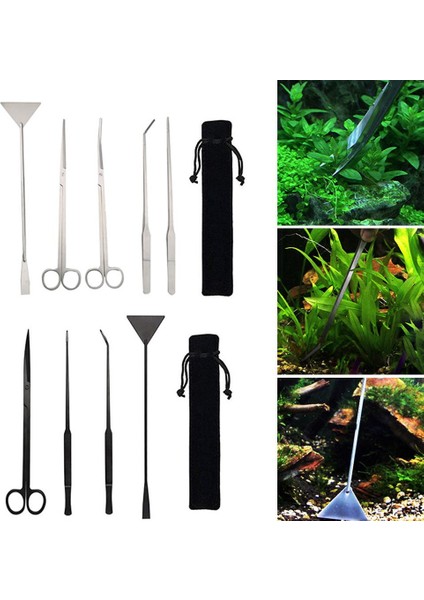 Gümüş 5 Adet Tarzı Sıcak Satış Akvaryum Balık Tankı Bitki Temizleme Kiti Paslanmaz Çelik Terraryum Set Bitki Aracı Kiti Balık Tankı Akvaryum Aksesuarları Için (Yurt Dışından) fiyatları