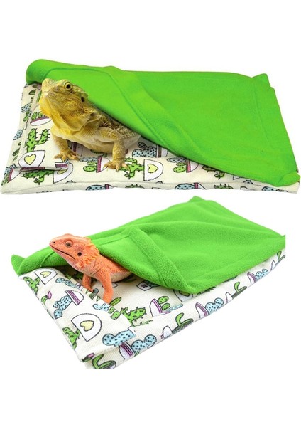 G Style Barbunya Ejderha Yatağı Yastık ve Battaniye ile Sıcak Rahat Uyku Yatağı Amaca Uygun: Leopard Gecko Kertenkele Için Peluş Kaplama ile Yumuşak Yatak (Yurt Dışından)