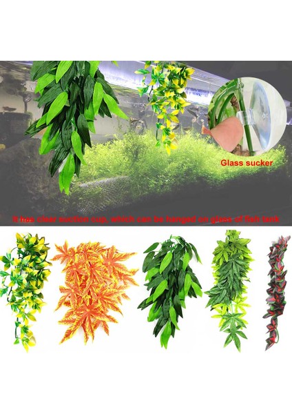 No.5 Tarzı 12 Inç Sürüngen Kendi Yapımı Balık Tankı Simüle Bitki Emici Bardak Plastik Sahte Asılı Pet Malzemeleri Gerçekçi Yapay Sarmal (Yurt Dışından) fiyatları