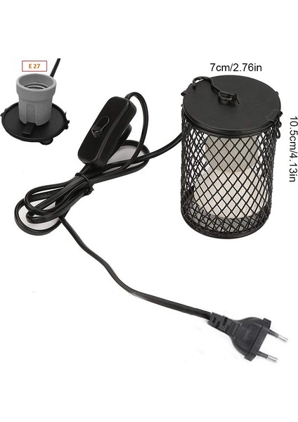 Kafes Tarzı 100W Sürüngen Isı Lambası Kertenkele Yılan Kaplumbağa Için Seramik Kızılötesi Isıtıcı Isı Lambası Sürüngen Lambası Eu Fiş (Yurt Dışından)