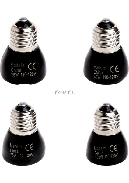 100W Tarzı Evcil Hayvan Isıtma Lambası 25W 50W 75W 100W Minyatür Kızılötesi Seramik Isıtıcı Lamba Ampul Siyah Kaplumbağa Kertenkele Için Ürün (Yurt Dışından)