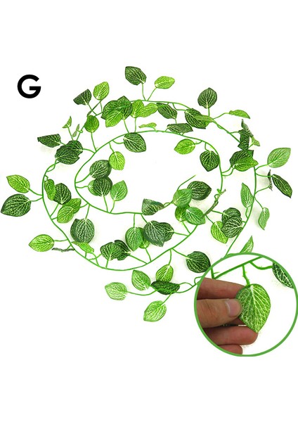 G Tarzı 1 Adet Yeşil Yaprak Terraryum Kertenkele Orman Sarmalı Esnek Orman Sarmalı Bükülebilir Yapay Sarmalı Kertenkele Terraryum Dekorasyonu (Yurt Dışından)