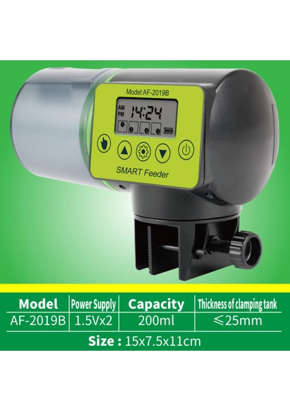 Beyaz Stil 15X11X7.5CM Harika Otomatik Balık Yem Dağıtıcı Aleti - Dijital Balık Tankı Akvaryum Elektrikli Plastik Zamanlayıcı Yemleme Aracı Balık Besleyicisi (Yurt Dışından) fırsatları