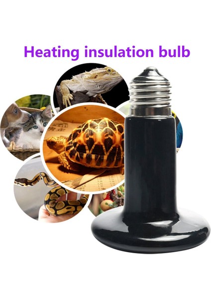 200W Tarzı 25W 50W 75W 150W 200W E27 Evcil Hayvan Isıtma Lambası Siyah Kızıl Seramik Isıtıcı Isı Lambası Evcil Hayvan Yavru Sürüngen Lambası (Yurt Dışından) fiyatları