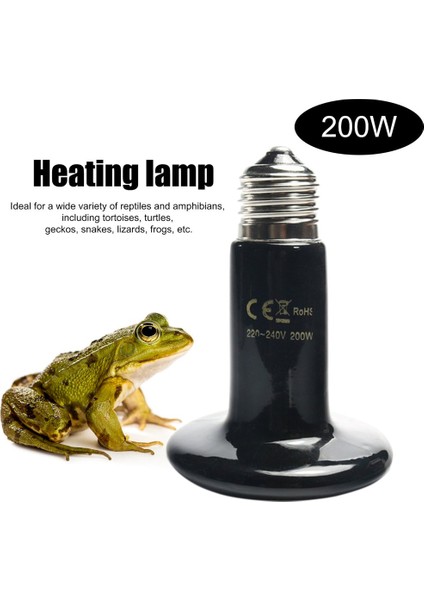 200W Tarzı 25W 50W 75W 150W 200W E27 Evcil Hayvan Isıtma Lambası Siyah Kızıl Seramik Isıtıcı Isı Lambası Evcil Hayvan Yavru Sürüngen Lambası (Yurt Dışından) fırsatları