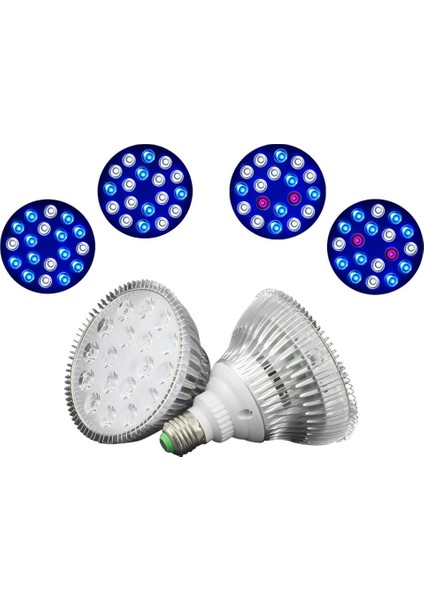 10B 4W 2r 2g Stili Akvaryum Işığı 54W LED Balık Tankı Işıkları Balık Yetiştirme Lambası Uv Ir Kırmızı Mavi Yeşil Ampul E27 Daldırılabilir Deniz Lambaları (Yurt Dışından)