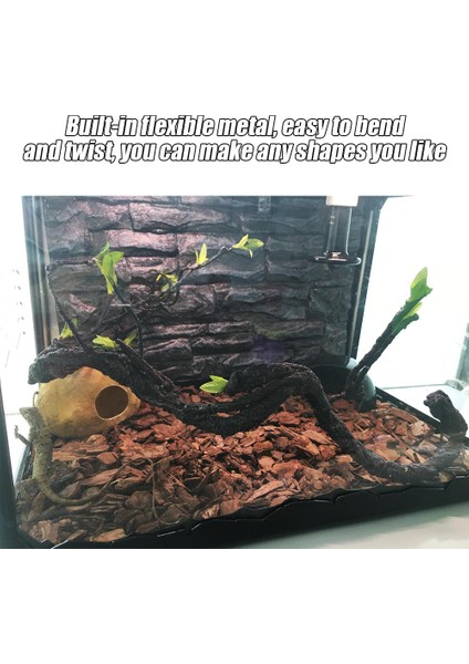 No.1 Tarzı Yapay Yılanlar Gecko Teraryum Sürüngen Sarmalı Evcil Hayvan Malzemeleri Tırmanma Küçük Hayvanlar Dal Bükülebilir Bukalemun Kafesi Habitat Örümcek (Yurt Dışından) fırsatları