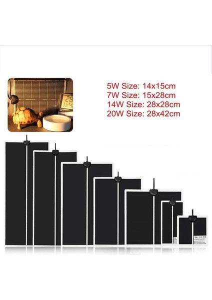 20W Au Fiş Tarzı Sürüngen Isı Pedi Tırmanma Evcil Isıtma Isıtıcı Pedler Ayarlanabilir Sıcaklık Kontrol Cihazı Matlar Sürüngen Malzemeleri (Yurt Dışından) modelleri