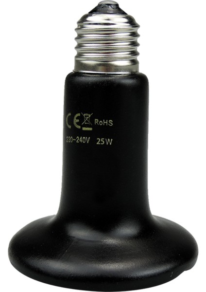 25W Tarzı Seramik Isıtıcı Isı Lambası Ampulü Evcil Hayvanlar Isıtıcı Işık Ampulü Kertenkele Hayvan Isıtıcısı Yumurtacısı Için Infrared Siyah (Yurt Dışından)