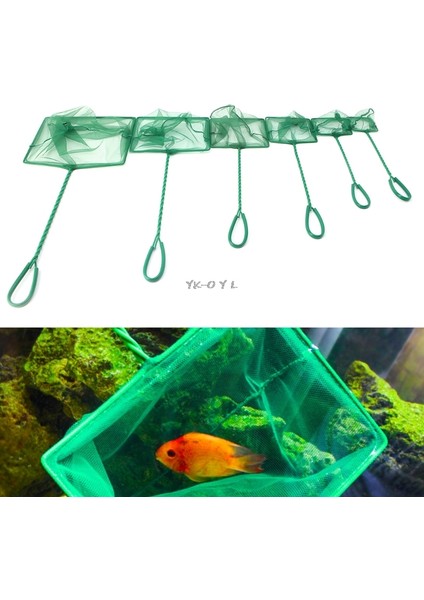 Yeşil Stil 19.5CMX15CM 1 Adet Akvaryum Balık Tankı Kare Karides Küçük Betta Tetra Balık Ağı 3-10 6 Boyut (Yurt Dışından) modelleri