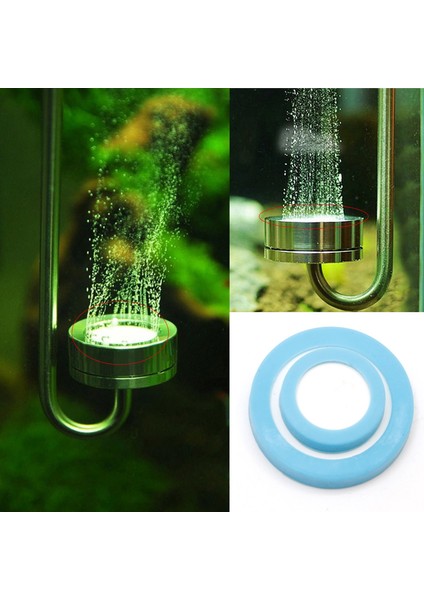 Mavi Stil 2cm Co2 Yayıcı Reaktör Nano Iyileştirme Seramik Disk Yedek Dilim Akvaryum Akvaryum Balık Tankı Bitki Karbondioksit Kiti (Yurt Dışından)